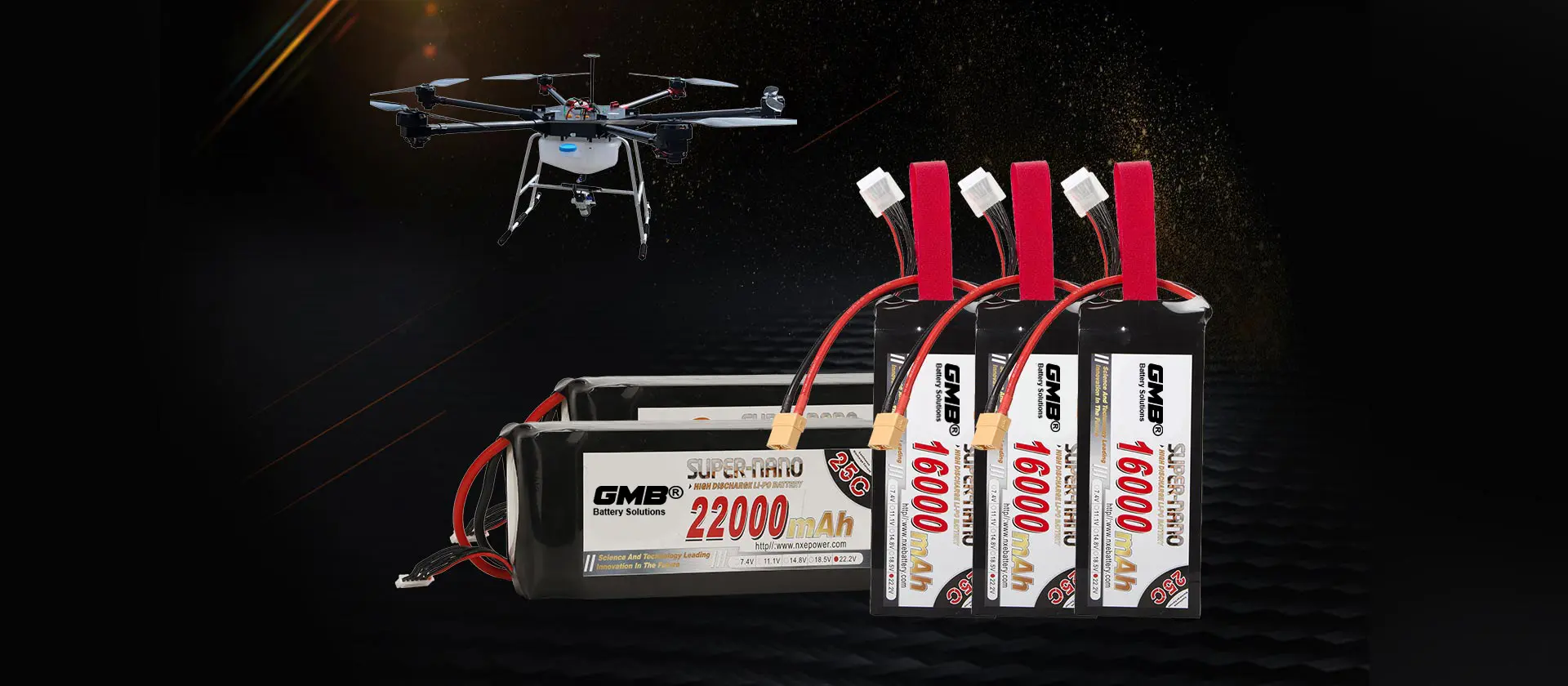 GMB Super C-rate Drone lipo Battery Packs
