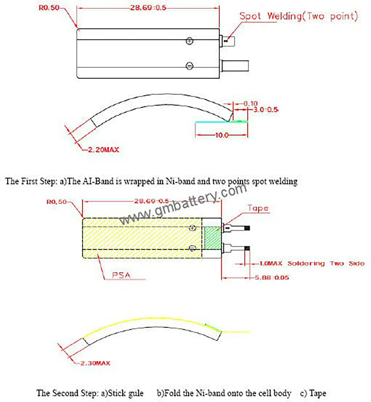 Ultra-thin lithium polymer battery GMB013050 Thin Lipo cells (2)